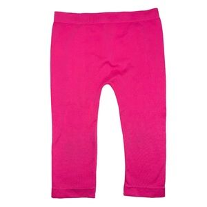 Girls Leggings 4-6 cropped Fuscia Pink Capri School Play Classic Fitted Stretch